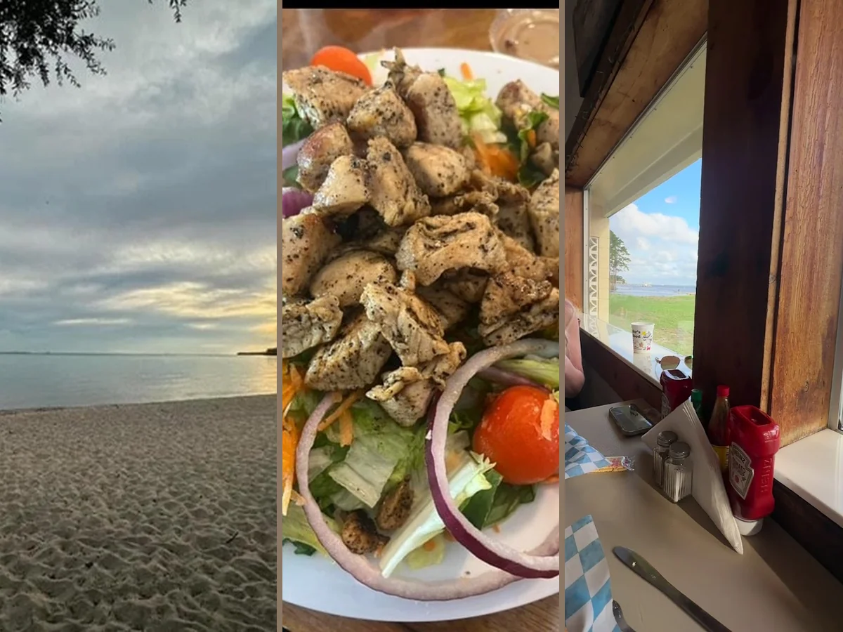 Fried seafood served in a casual diner setting.